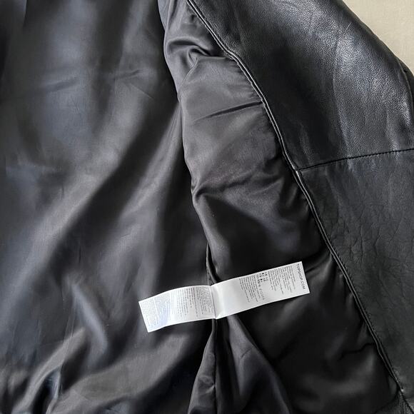♥️ Black Leather Moto Vest Women Size 4 Topshop - Picture 8 of 10